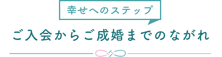 幸せへのステップご入会からご成婚までのながれ